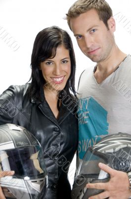 young riders with helmet