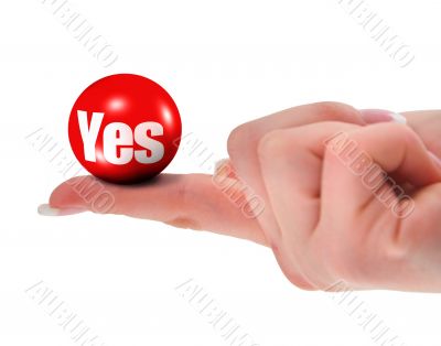 Yes sign on finger