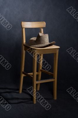 chair and western hat