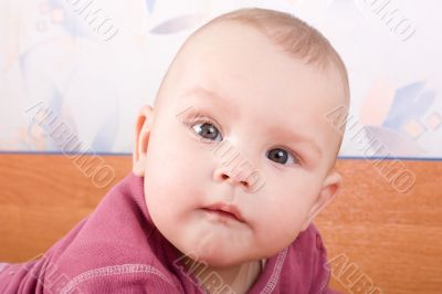 Attentive look of baby Attentive look of baby