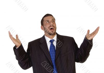 standing successful businessman