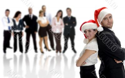 business partners celebrating christmas