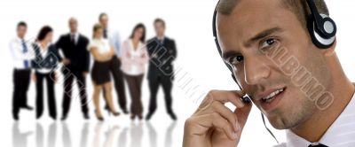 businessman busy on phone call