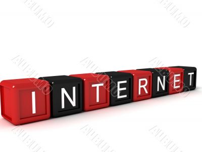 three dimensional internet text on building blocks