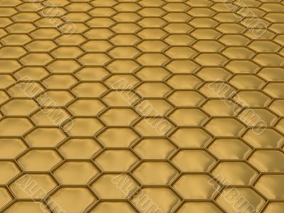 Comb honey. 3D image. Illustrations