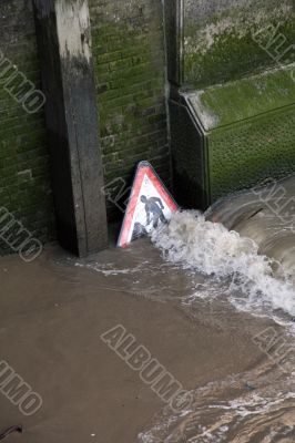 flooded sign