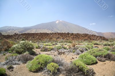 landscape with volcano