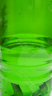 Green plastic bottle