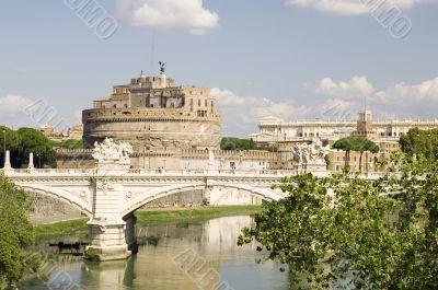 Castle Saint Angelo in Rome city