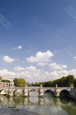 Rome river with bridge