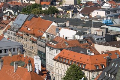 Tile roofs of Munich, Germany - 3