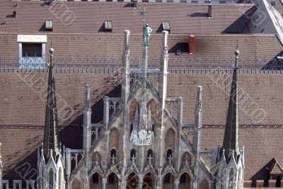 Roof of new Town Hall, Munich, Germany - 2