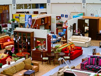The display of furniture