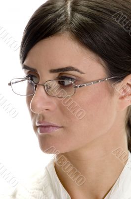 close up lady looking side