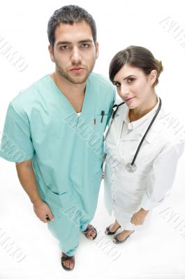 nurse standing with patient
