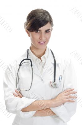 lady doctor with crossed arms and stethoscope