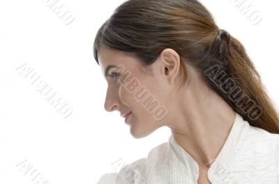 charming lady looking side charming lady looking side
