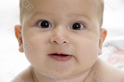 close up view of cute baby