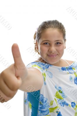 girl wishing good luck