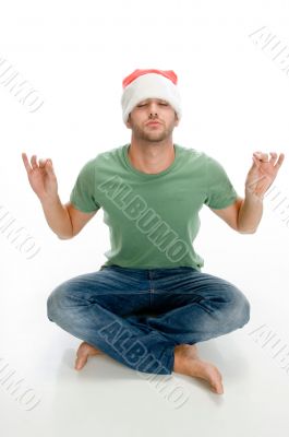 man doing meditation