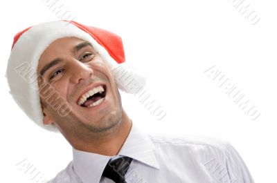 businessman burst into laughter