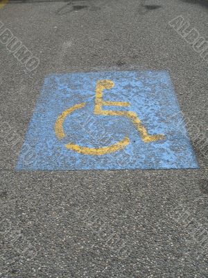 handicap parking space sign