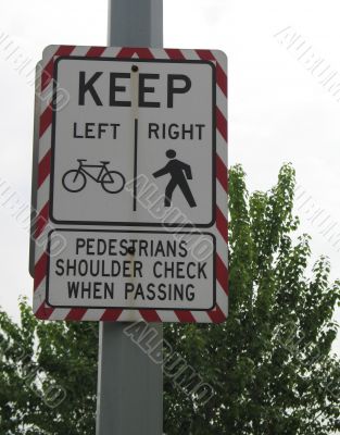 cyclist and pedestrian sign