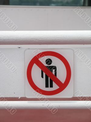 no people allowed sign