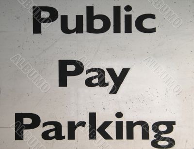 public pay parking sign