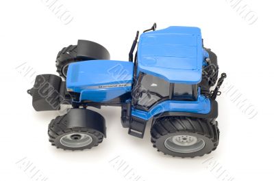 Blue tractor toy