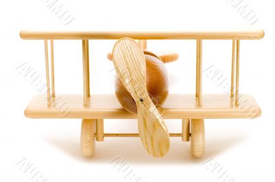 wooden toy airplane