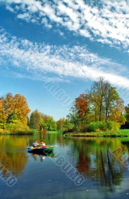 Rowing in the boat