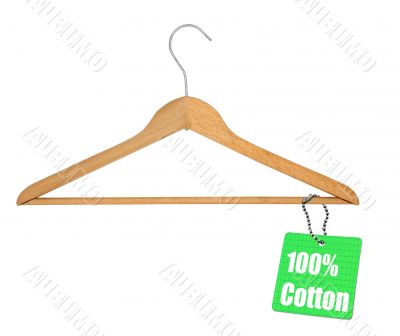 coat hanger and 100% cotton tag coat hanger and 100% cotton tag