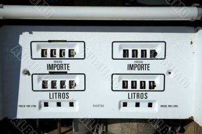 old petrol pump counter