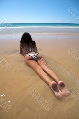 sexy woman at the sea shore
