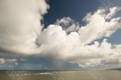 Dramatic Clouds over Tropical Shoreline