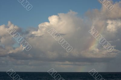 Dramatic Clouds over Tropical Shoreline