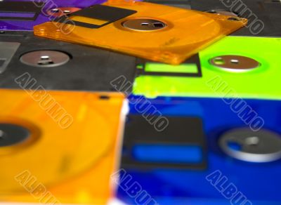 several diskettes