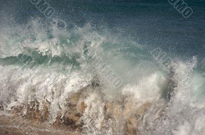 Dramatic Shorebreak Wave