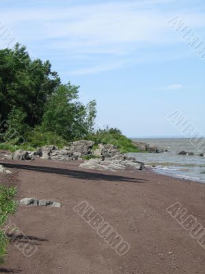 sand beach by the river