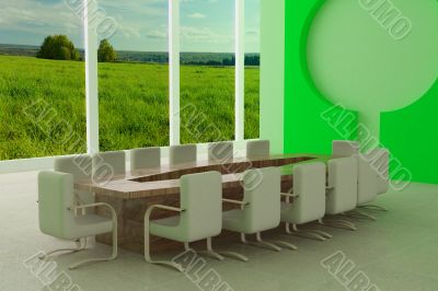 Conference of halls. 3D image. Conference of halls. 3D image.