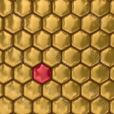 Comb honey. 3D image. Illustrations. Texture.