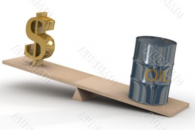 Cost of oil stocks. 3D image.