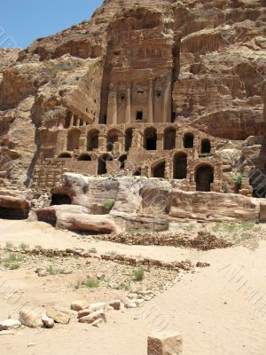 Ruins and mountains of Petra