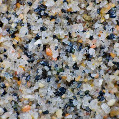 Macro-photo of a quartz sand