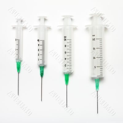 four different syringe