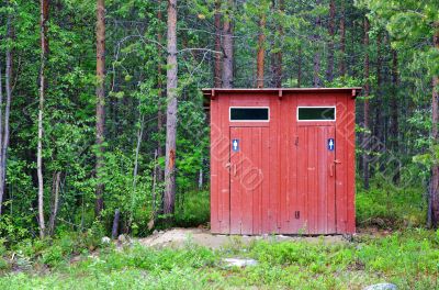 Toilet in a wood
