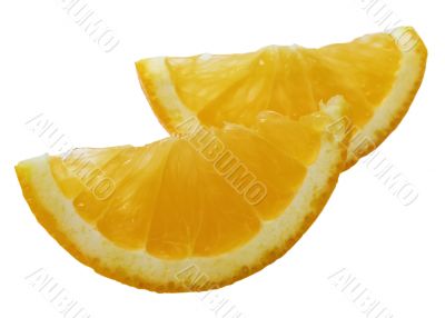 Thin slice of an orange