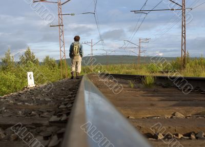 The guy leaving afar