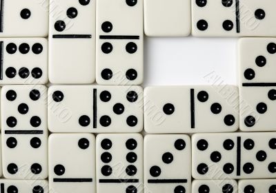 Pattern of a dominoe